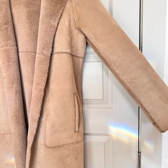 Zara double face velvet & fur Puffer coat /,small size - Picture 10 of 16